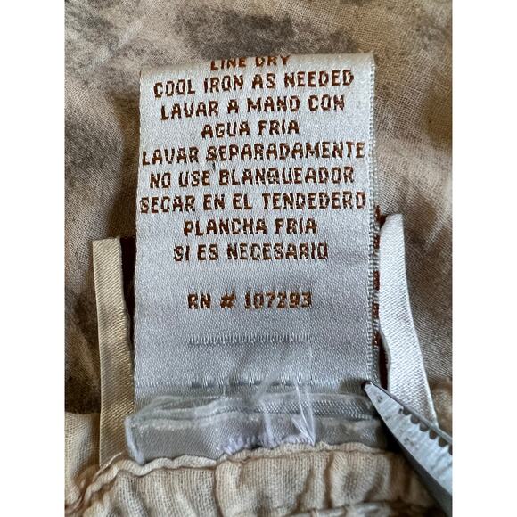 Vintage Metrowear Beige And Gray Boho 100% Cotton Tie Dye Maxi Dress Size M - Picture 5 of 5